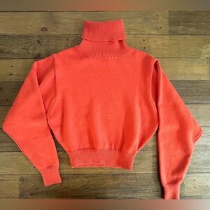 ZARA ORANGE TURTLE NECK SWEATER